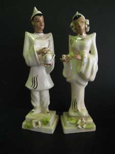 Vintage Elegant California Pottery Figurines, 13 1/2  