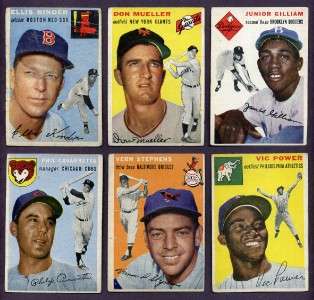1954 TOPPS BASEBALL   PARTIAL SET OF 176 CARDS   LOW TO MID GRADE 