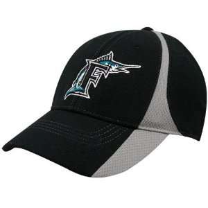   Florida Marlins Black Home Plate Adjustable Hat