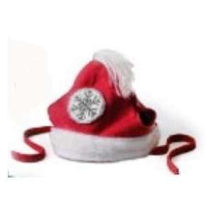  Winter Knit Dog Hat   Red Snowflake   S 