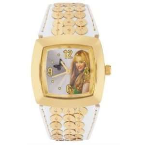    Hannah Montana Watch Black Leather Band In a Tin Box Toys & Games