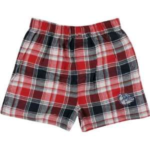  Gonzaga Bulldogs Navy/Red Legend Flannel Boxer Shorts 
