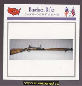   RIFLE Sharpshooters Weapon Firearm U.S. CIVIL WAR CARD  