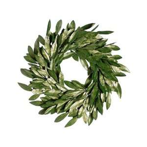  24 Metallic Bay Leaf Wreath Metallic Green (Pack of 4 