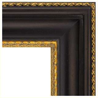 Custom Wide Black/Gold Picture Frame Any Size To 16x20  