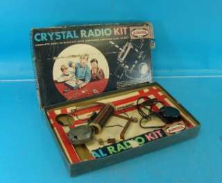 Aurora Crystal Radio Set & Original Box Electronic Model 1604 2.98 Vtg 