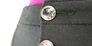 Crystal Buttons High waist Moleton Jeans Brazilian Style Skinny 