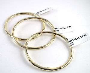 IPPOLITA 18K Yellow Gold Gl Faceted Bangle Bracelet Size 2 NWT 