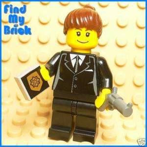 M057A Lego City Police   FBI Agent Female Minifig   NEW  