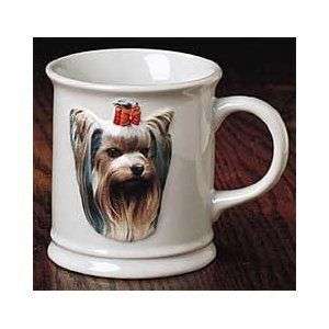 Yorkshire Terrier Yorkie Sculpted Ceramic Dog Mug  