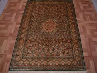 Qom Persian rug; All Persian Rugs are genuine handmade. Also, every 