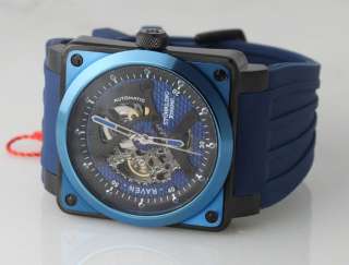 Stuhrling Men’s Sportsman’s Raven Blue Automatic Watch  