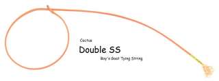Boys Goat Tying String By Cactus Ropes Five Ply Soft Orange  Colored 