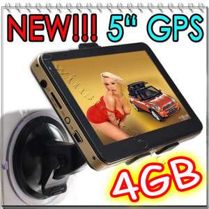 New 5 Car GPS Navigation FM  Video +4GB New Map poi  