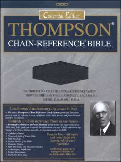 Thompson Chain Reference Study Bible Black, Thumb Index 9780887075278 