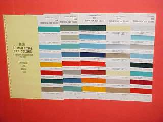 1968 CHEVROLET DODGE FORD TRUCK PAINT CHIPS COLOR CHART  