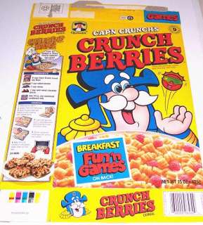  listing is for one 1991 Capn Crunchs Crunch Berries Funn Games 