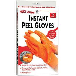 Handy Gourmet Instant Peel Gloves   Vegetable Peelers  