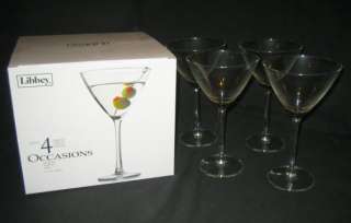 LIBBEY Occasions 4 martini cocktail glasses 350 ml  