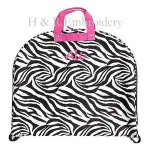 Personalized Pink Zebra Dance Pageant Garment Bag  