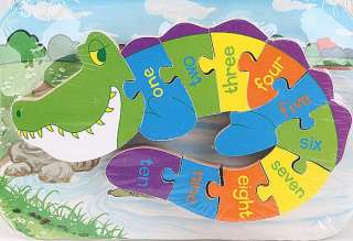 11pc Wooden Dinosaurs Puzzle Learning for Kids K0068 1  