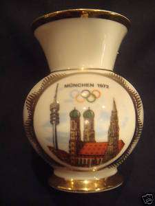 VINTAGE MUNICH 1972 OLYMPICS SMALL SOUVENIR BUD VASE  