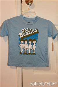 THE BEATLES Short Sleeved Baby Blue T Shirt Tee Top NWT  
