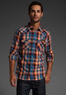 DIESEL Skelt Button Down Shirt in Burnt Orange  