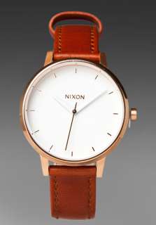 NIXON The Kensington Leather in Rosegold/White  