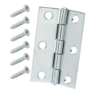 Everbilt2 1/2 in. Non Removable Pin Hinges (2 Pack) Zinc Plated Finish
