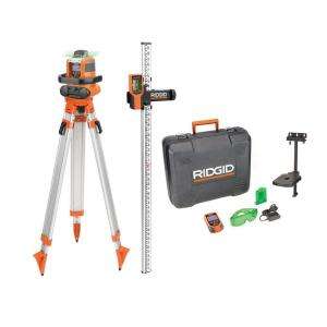 RIDGID Green Auto Leveling Rotary Laser Level Kit GRL9202 at The Home 
