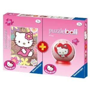 Ravensburger Hello Kitty Duopack Puzzle 100tlg + Puzzleball 60 tlg 