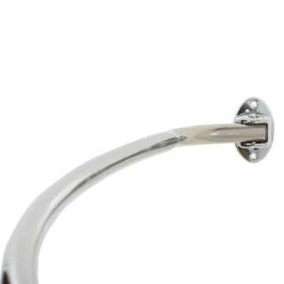 38 In.   63 In. Steel Adjustable Curved Shower Rod in Chrome 35605SS 