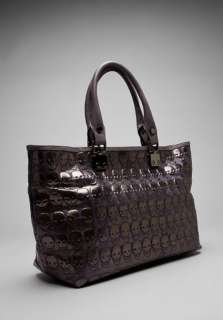 TREESJE Mortale Tote Grande in Gunmetal Skulls  