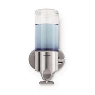 Single Wall Mount Shampoo & Soap Dispenser in Brushed Stainless Steel