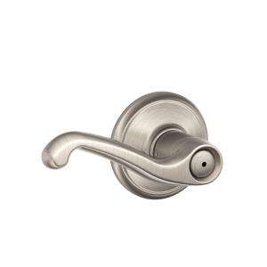 Schlage Flair Satin Nickel Bed and Bath Lever F40 FLA 619 at The Home 