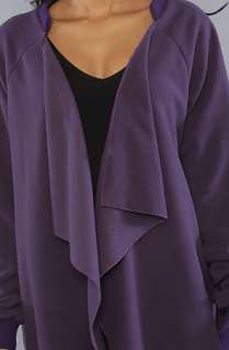 NTICE The Polar Fleece Drape Front Varisty Jack in Purple  Karmaloop 