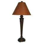    Wood with Gold Finish 1 Light Indoor/Outdoor Table Lamp 