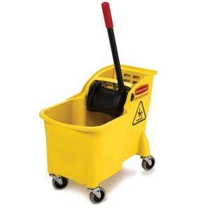 Rubbermaid Commercial 31 qt. Tandem Mop Bucket FG 7380 20 YEL at The 