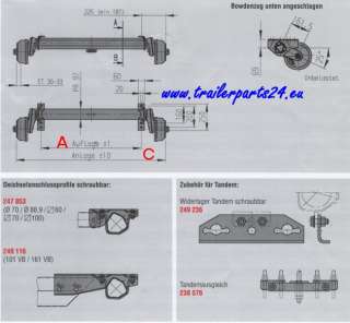 AL KO Anhängerachse Compact B1200 von Trailerparts24 