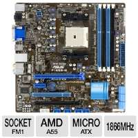 ASUS F1A55 M/CSM AMD FM1 Motherboard   Micro ATX, Socket FM1, AMD A55 