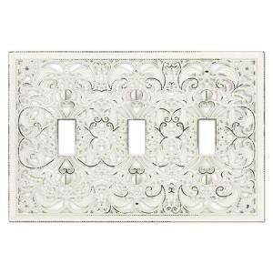   Gang Arabesque White Toggle Wall Plate 9DCW103 