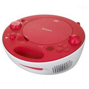 Sony ZS E5 CD Boombox   CD Player, AM/FM Radio, Red 