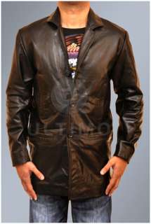 Max Payne Black Leather Jacket Classic Detective Style Coat  
