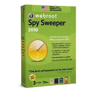Webroot Spy Sweeper 2010   Windows 7 Compatible, DVD, 3 Users 