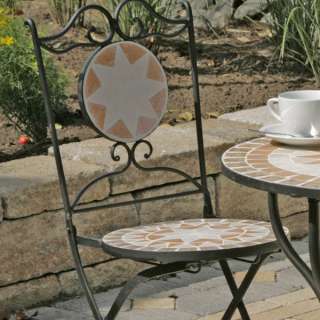 Tischset Finca mit Mosaik 2 Stühle + Tisch  Balkonset  Gartenset 