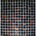   in. x 3/4 in. Brown Iridescent Glass Mosaic Floor & Wall Tile