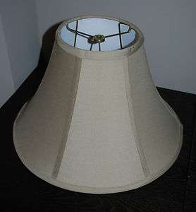 BRAND NEW CONTEMPORARY TAN/TAUPE BELL LAMP SHADE  LARGE  
