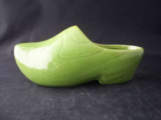 Holland Dutch Shoe Shaped Green Planter  