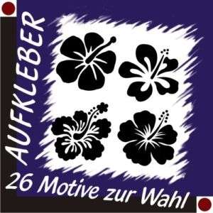 HIBISKUS Aufkleber Autoaufkleber Sticker Blume 30 cm  
